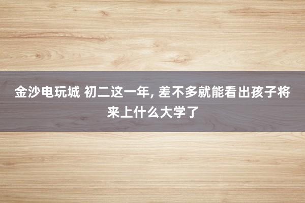 金沙電玩城 初二這一年， 差不多就能看出孩子將來上什么大學了