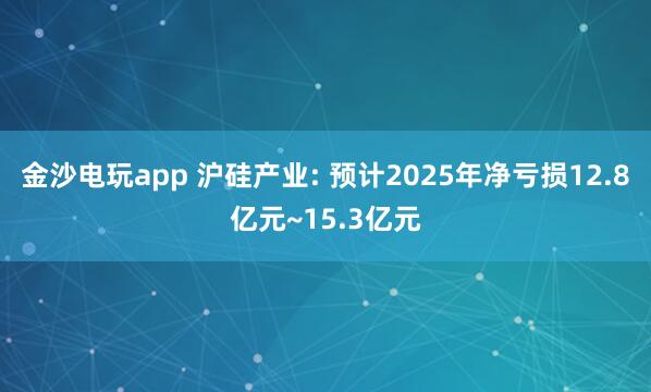 金沙電玩app 滬硅產(chǎn)業(yè): 預(yù)計2025年凈虧損12.8億元~15.3億元