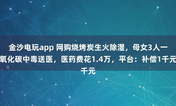 金沙電玩app 網(wǎng)購燒烤炭生火除濕，母女3人一氧化碳中毒送醫(yī)，醫(yī)藥費花1.4萬，平臺：補償1千元