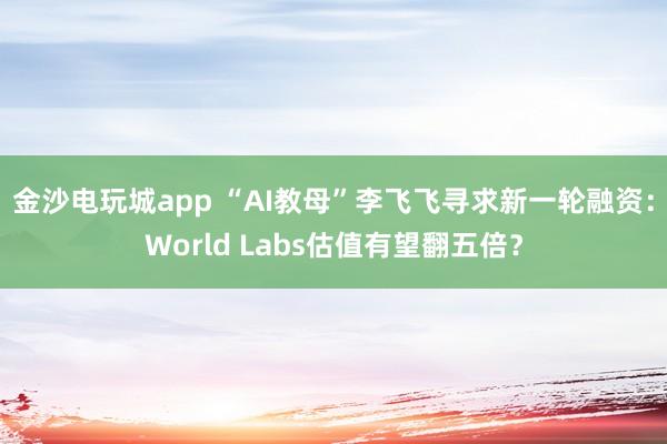 金沙電玩城app “AI教母”李飛飛尋求新一輪融資：World Labs估值有望翻五倍？