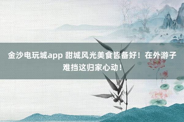金沙電玩城app 甜城風光美食皆備好！在外游子難擋這歸家心動！