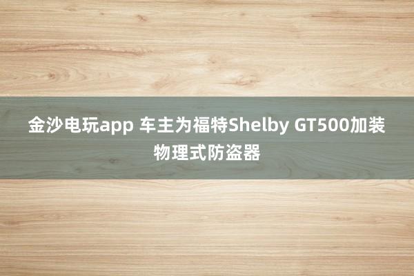 金沙電玩app 車主為福特Shelby GT500加裝物理式防盜器